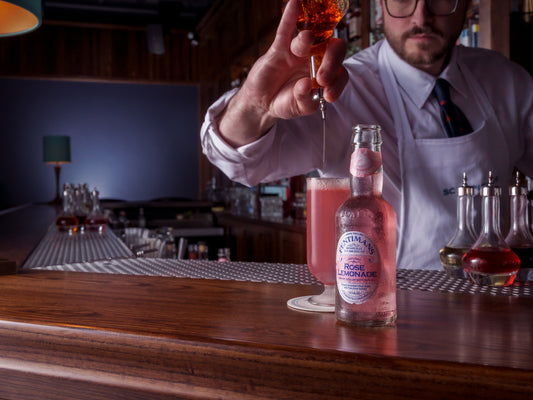 Joe Schofield making a cocktail with Fentimans Rose Lemonade