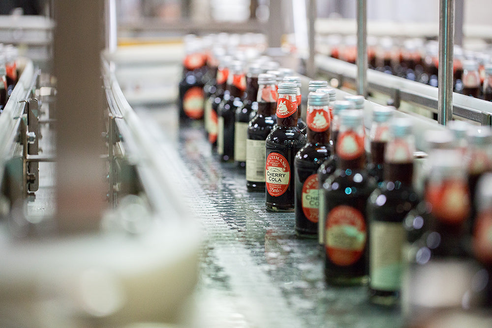Fentimans Cherry Cola on production line